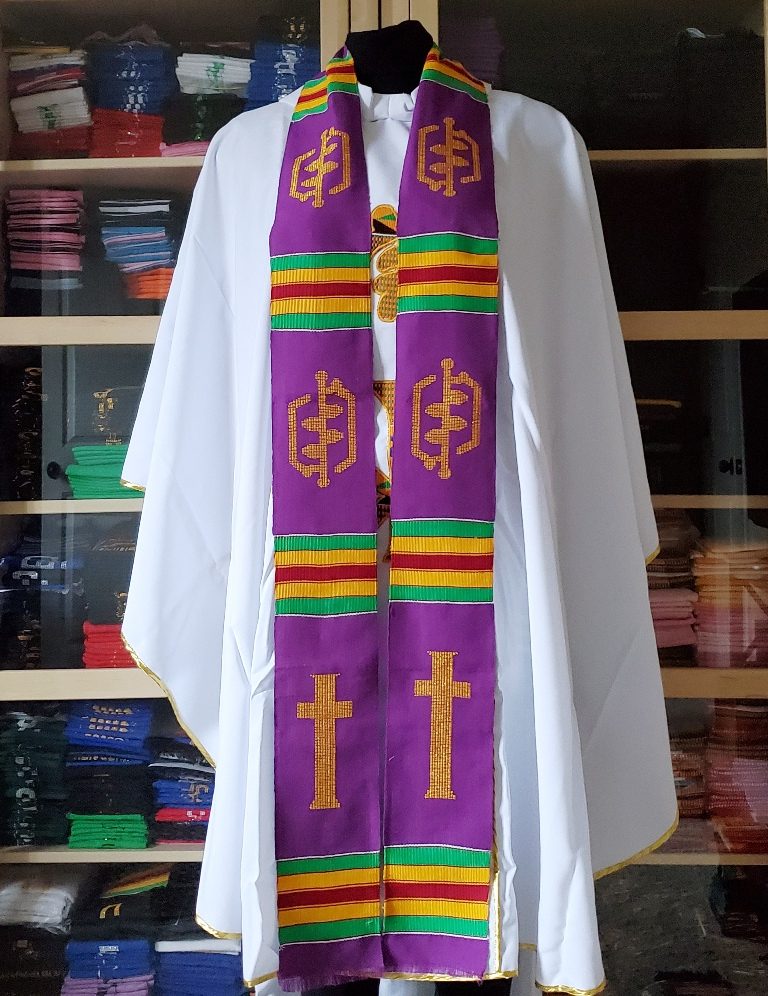 Clergy Kente Stole Purple