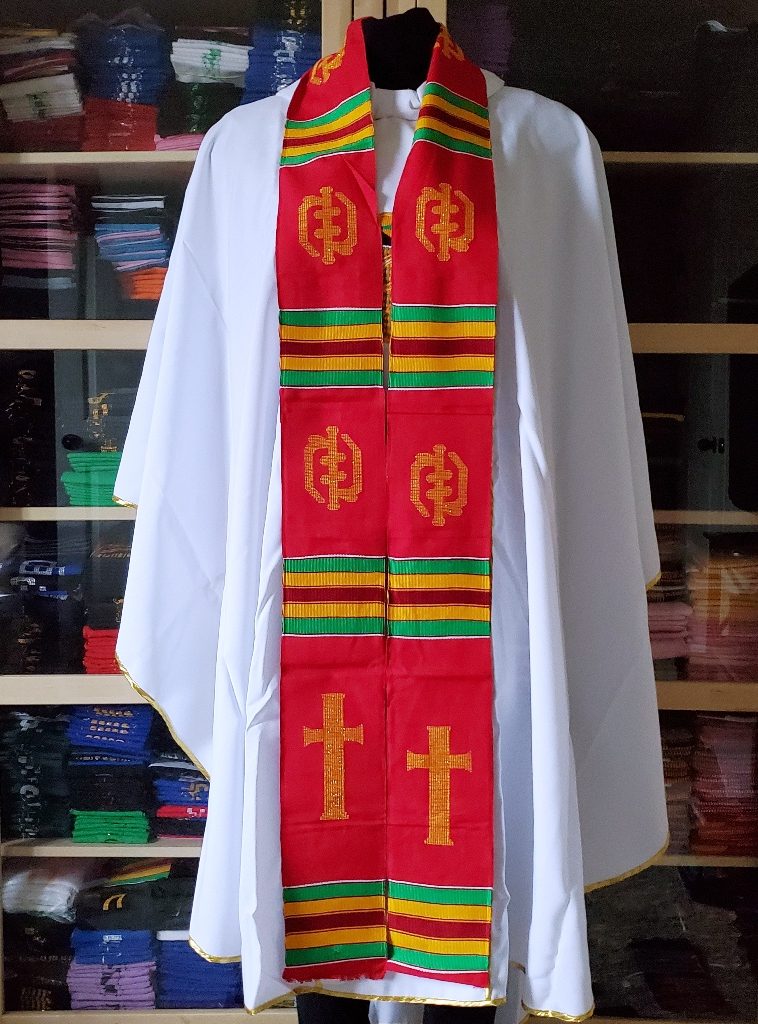 Clergy Kente Stole Red