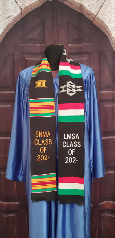 Combination Kente Stoles. SNMA and LMSA