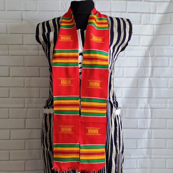 Traditional Red Kente Stoles
