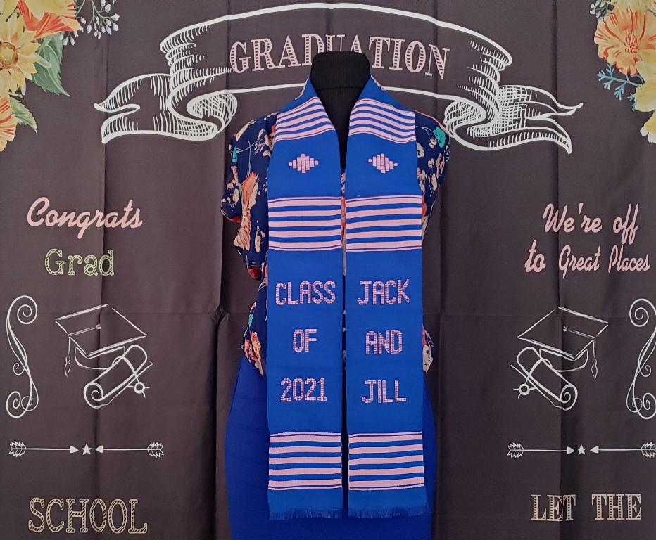 Jack and Jill Blue and Pink 2022 Kente Stoles