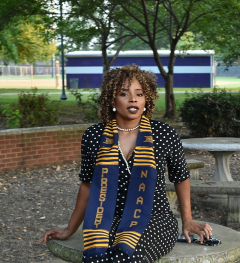 NAACP PRESIDENT Navy Blue and Gold  Kente