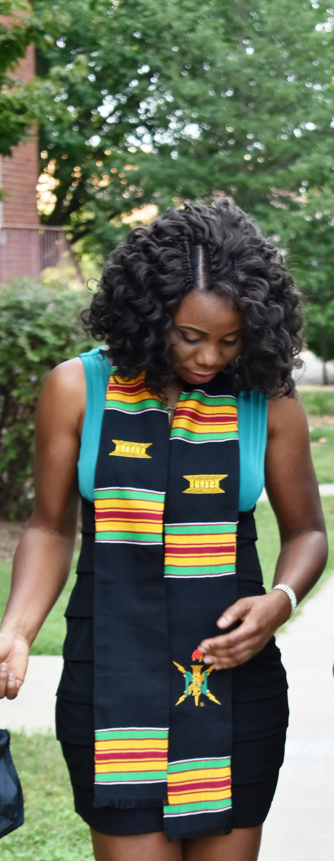 NSBE Torch Logo 2024 Black Kente Stoles African Imports