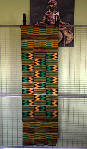 Black Green and Gold Kente