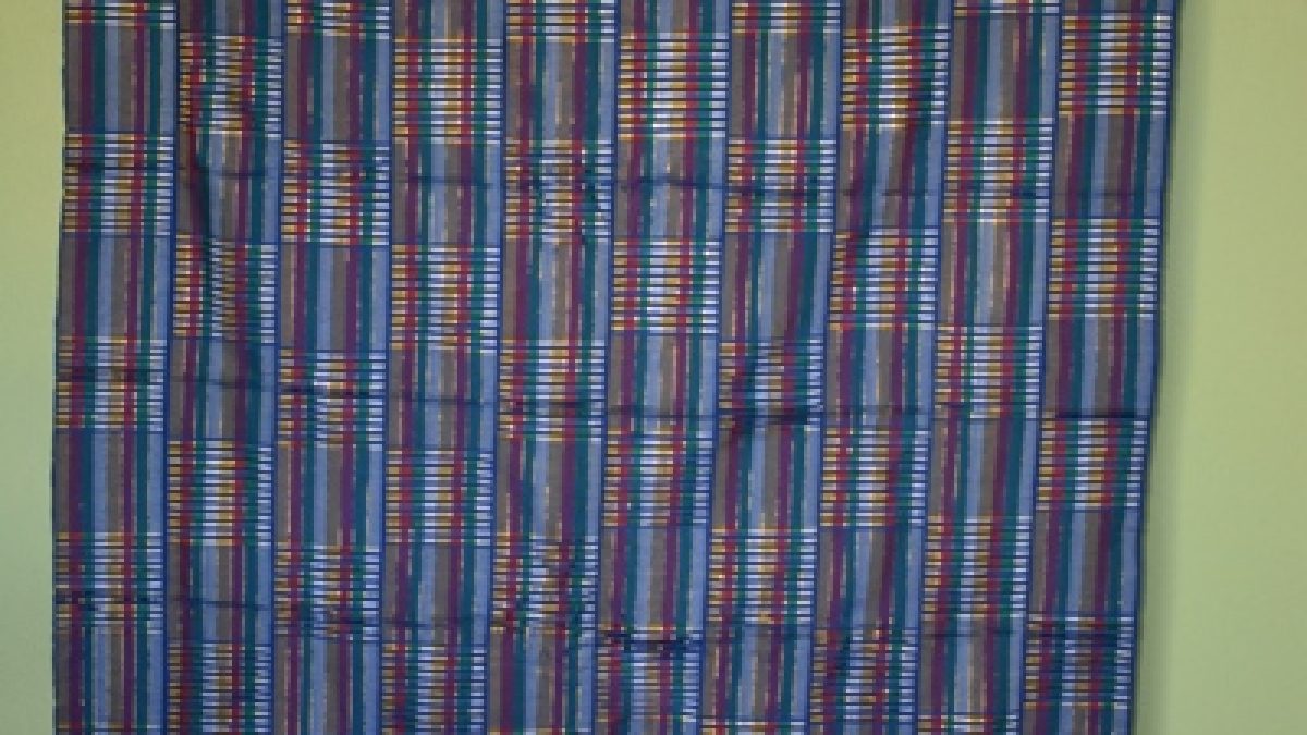 Blue Mmeda Kente Cloth