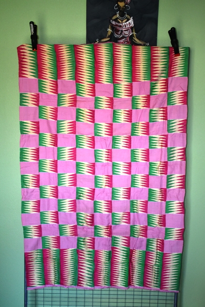 Pink and Green Kente Piece