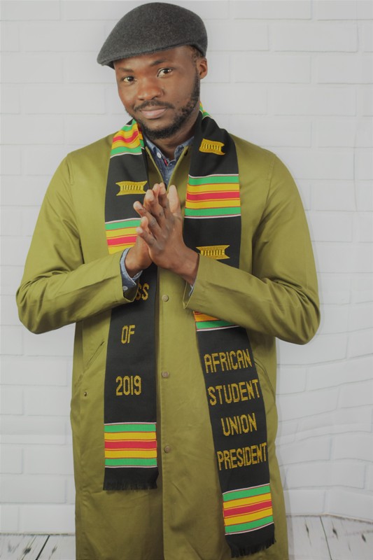 African Student Union President Kente Stole