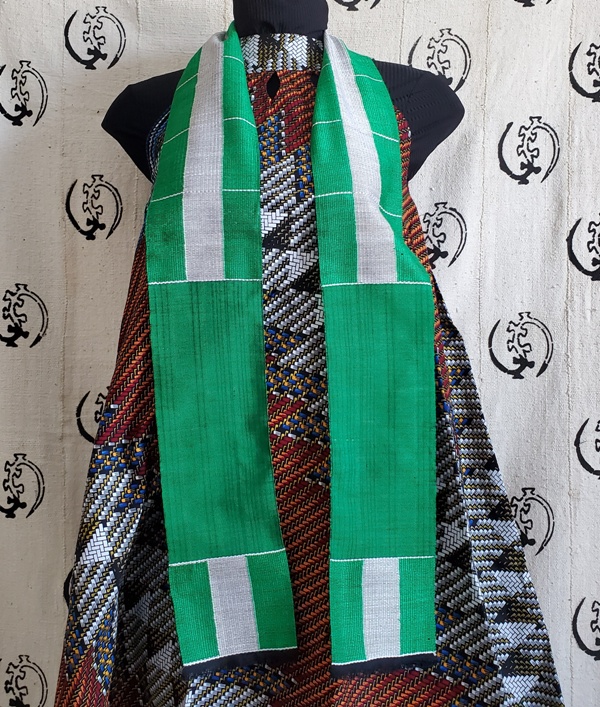 Nigerian  Flag Kente Stole-Blank