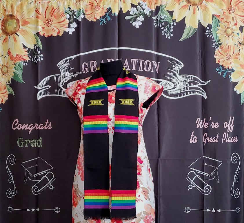 LGBT Graduation Custom Kente Black