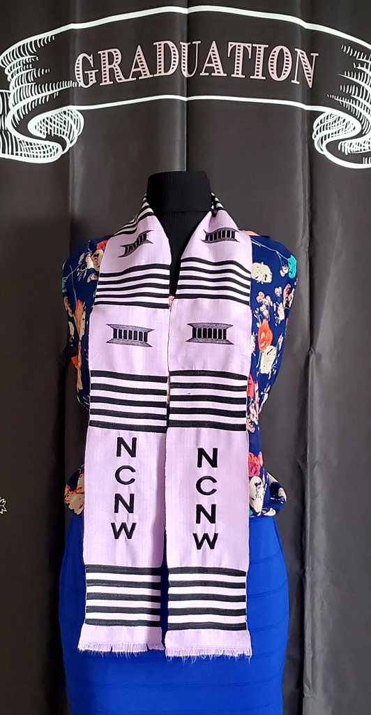 NCNW Lilac and Black Kente Stoles