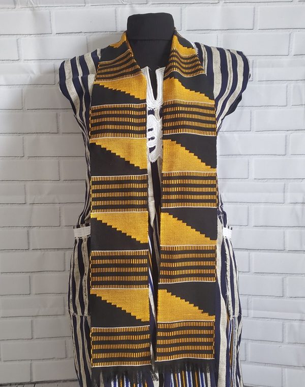Black and Gold Kente Stoles