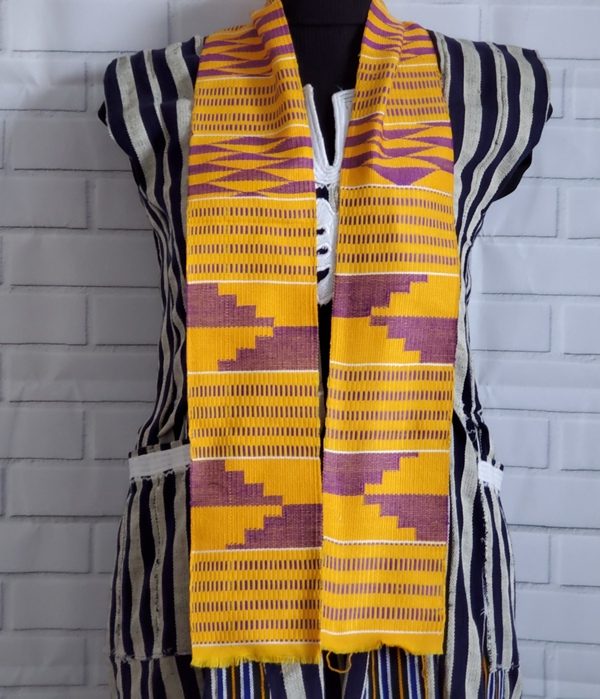 Gold and Purple Kente Stoles
