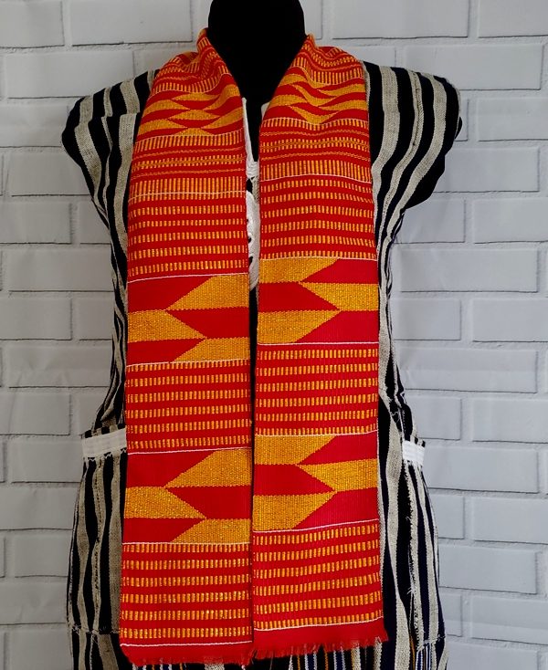 Red and Gold Kente Stoles