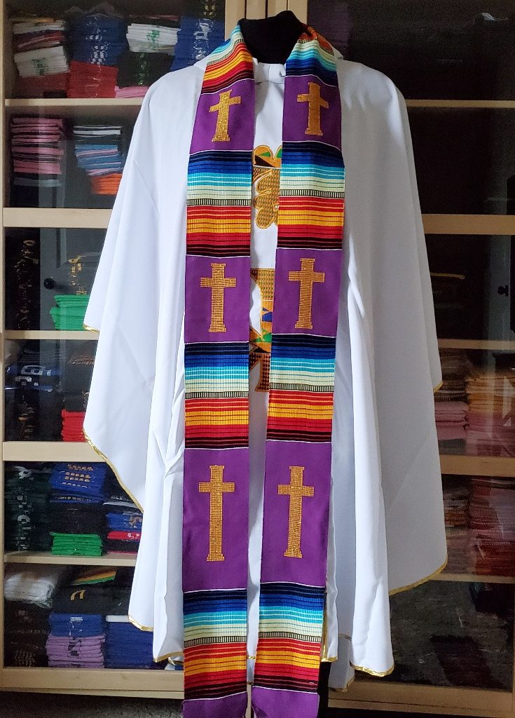 Clergy Kente Stole Purple Multicultural