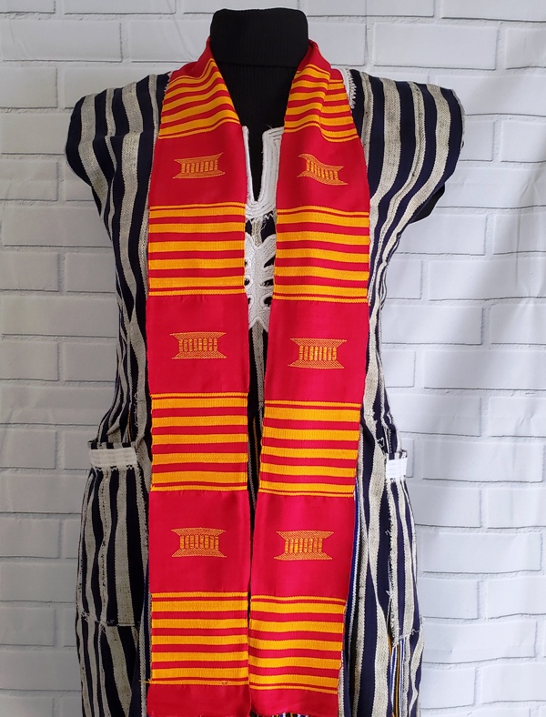 Red and Gold Kente Stoles