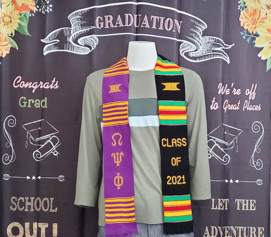 CLASS OF 2022 and OMEGA PSI PHI Kente Stoles