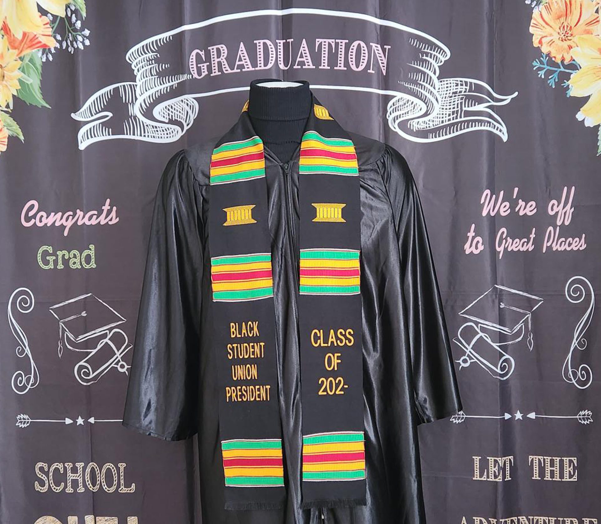 Black Student Union President Class of 2024 Kente Stoles African Imports