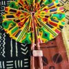 African Fabric Folding Fans