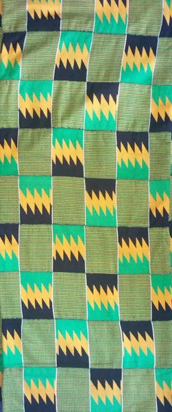 Kente-Green Gold and Black