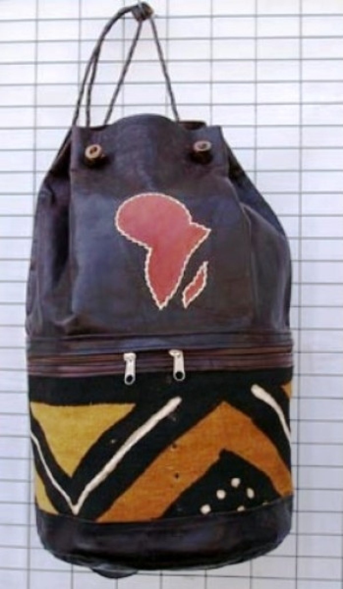 Mud Cloth Messenger Bag Black — Luangisa African Gallery